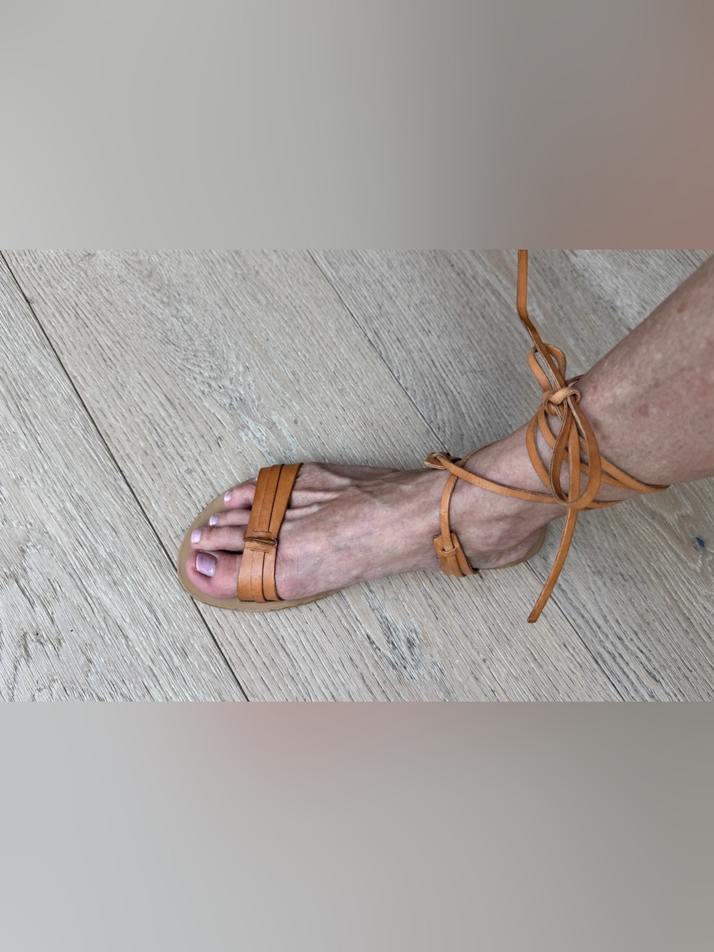 Valia Gabriel wrap around tie sandal, size 40